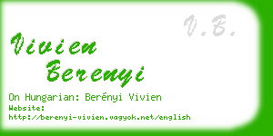 vivien berenyi business card